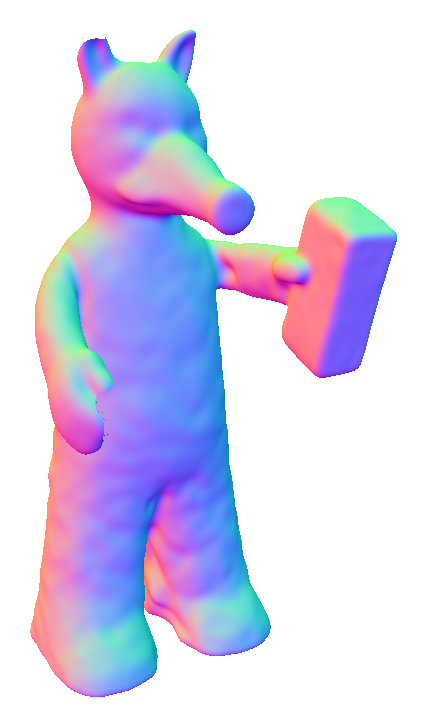 Normal map of the reconstructed shape